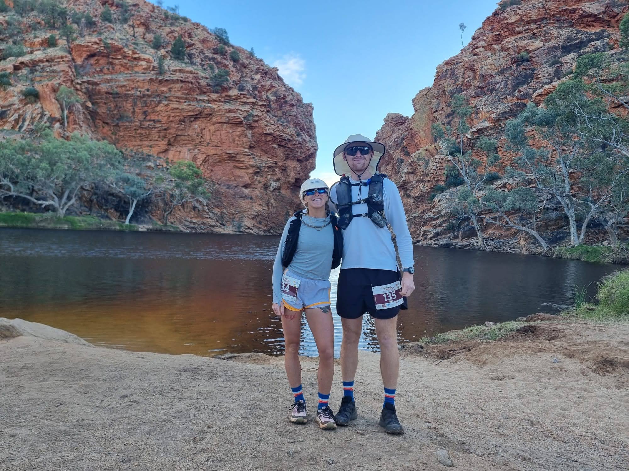Samuel Wood and Beth racing in Australia.